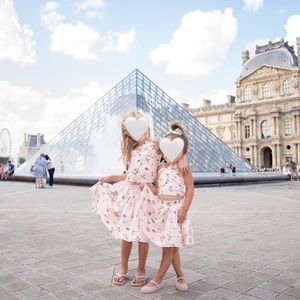 Joyfolie Pink Floral Melissa Bow Set - Girls 6